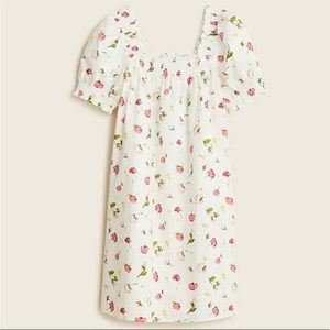 J.Crew Floral Rosebud Cotton Poplin Dress
